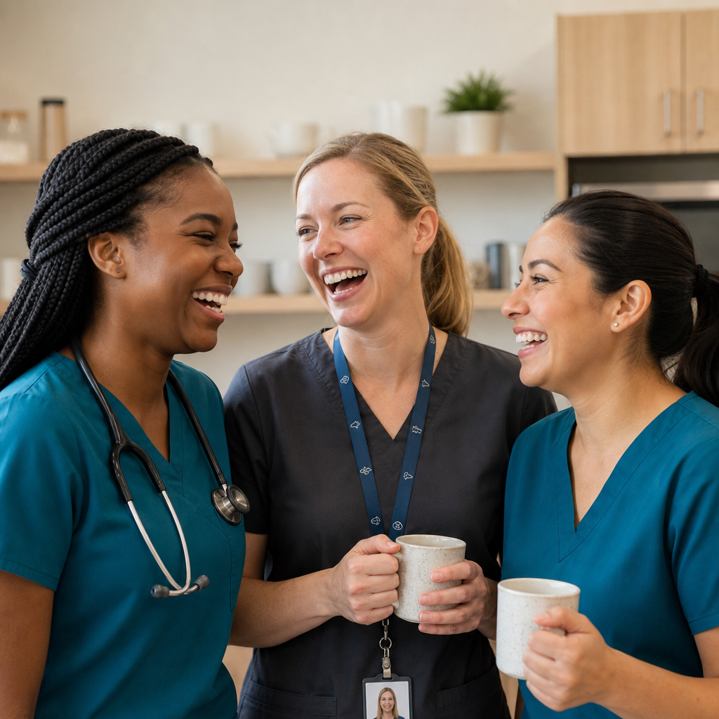 A team of veterinary professionals in a modern clinic